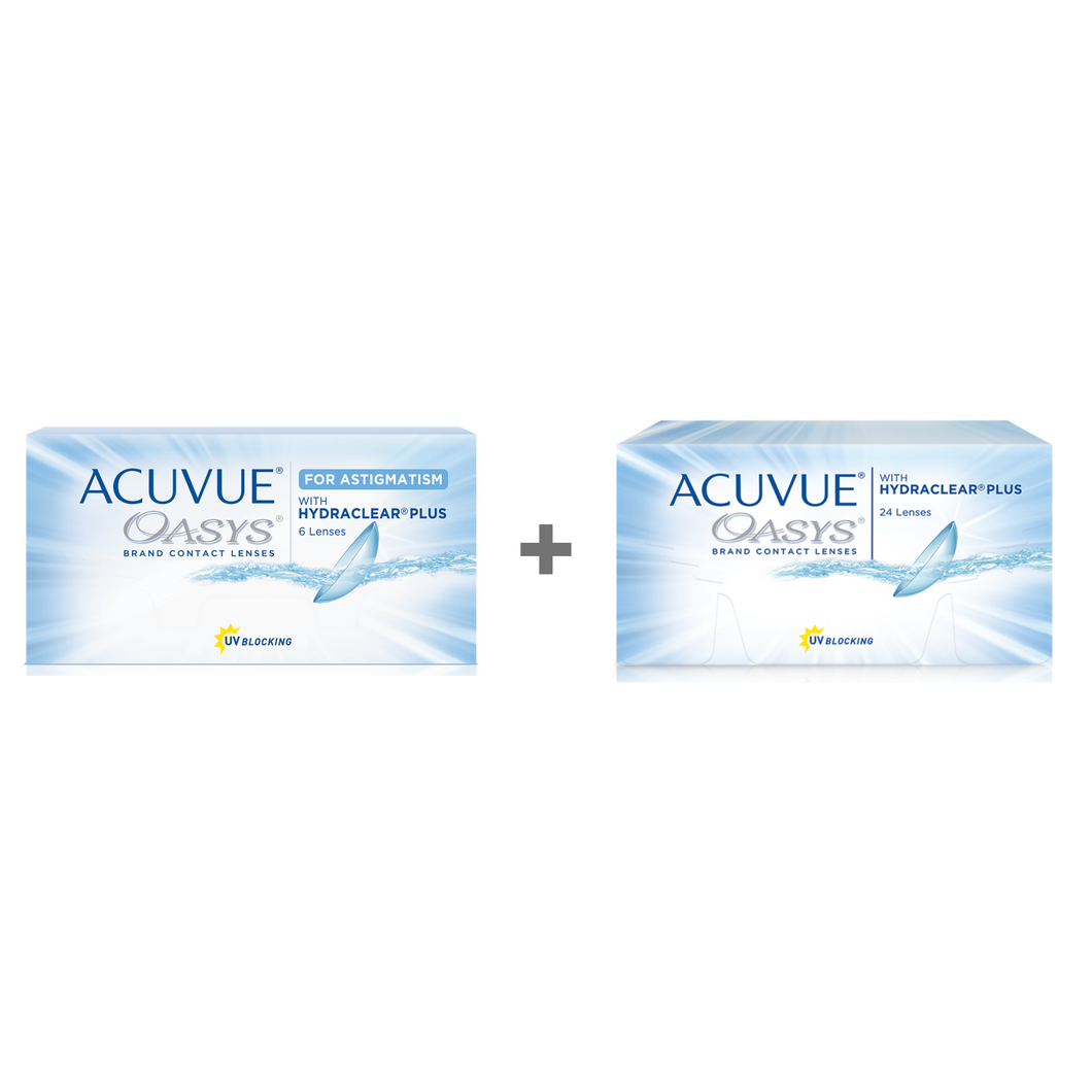 ACUVUE OASYS® 2-week + ACUVUE OASYS® 2-week for Astigmatism